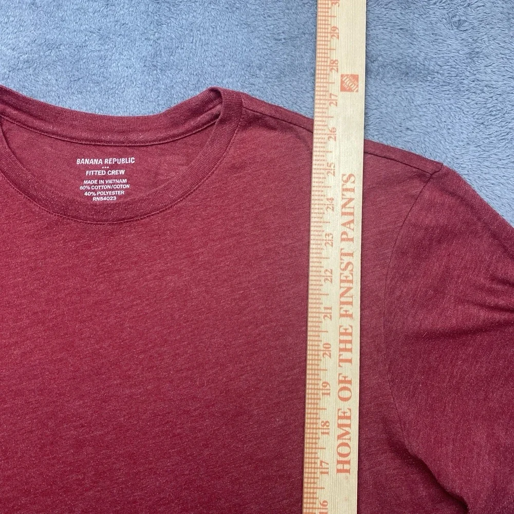Banana Republic T-Shirt Men's Large Red Tee Slim Fit 60/40 Blend